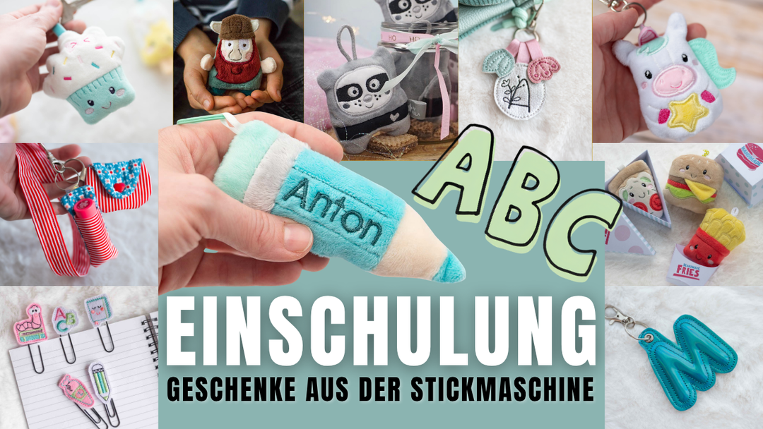 Geschenke zur Einschulung selbst sticken: Diese Stickdateien eignen sich perfekt