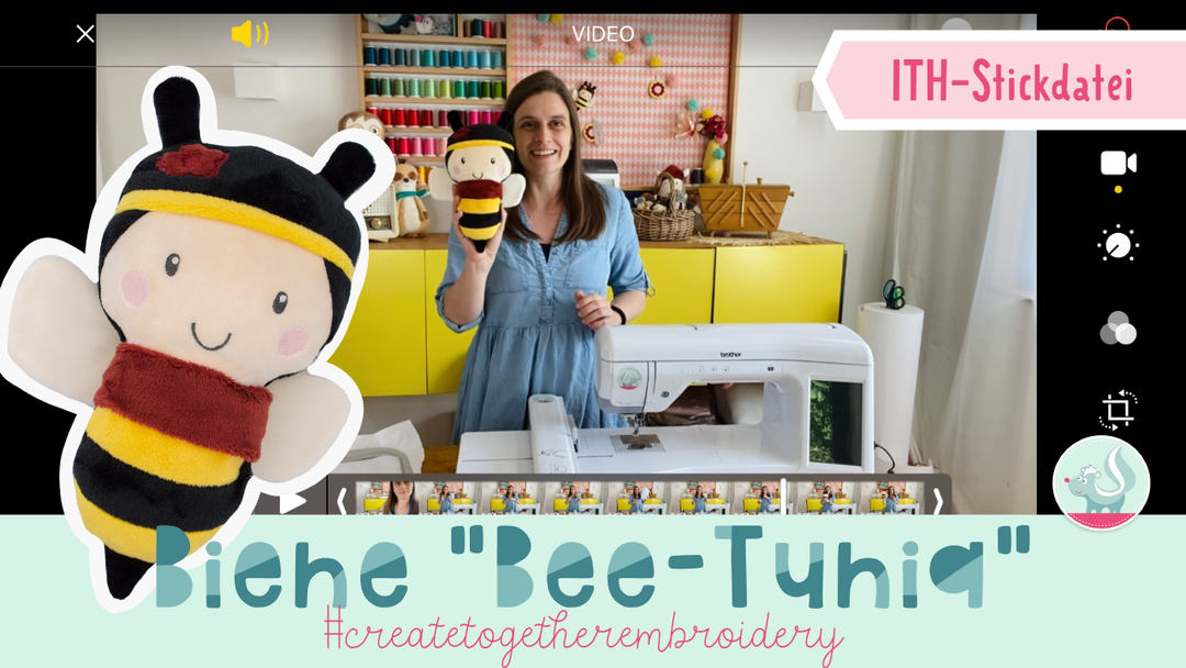 Wie sticke ich eine Kuschelbiene?