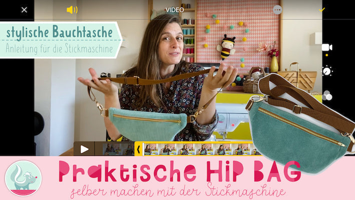 HIP BAG mit der Stickmaschine selber machen