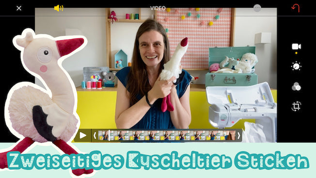 Wie sticke ich ein zweiseitiges Kuscheltier?