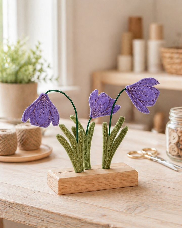 Stickdatei Frühlingsblumen – Krokus, Tulpe & Narzisse