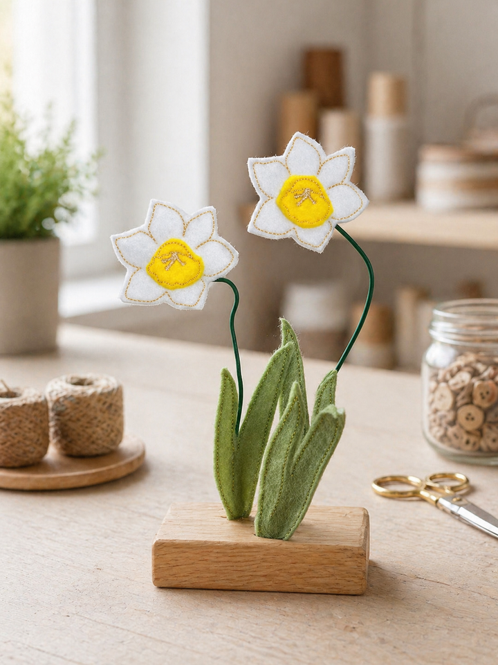 Stickdatei Frühlingsblumen – Krokus, Tulpe & Narzisse
