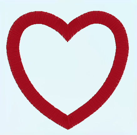 Stickdatei Herz Applikation in 3 Größen