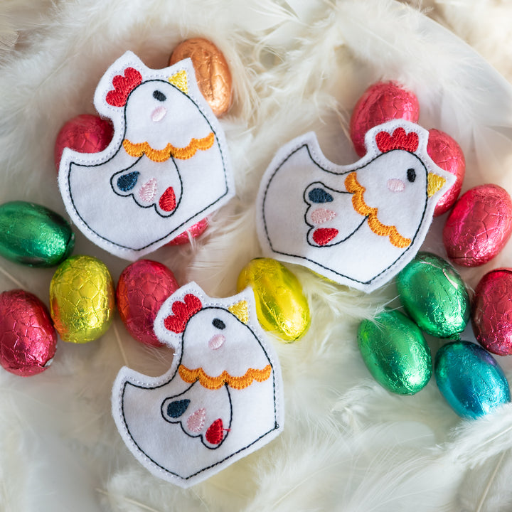 Huhn mit Ei Stickdatei