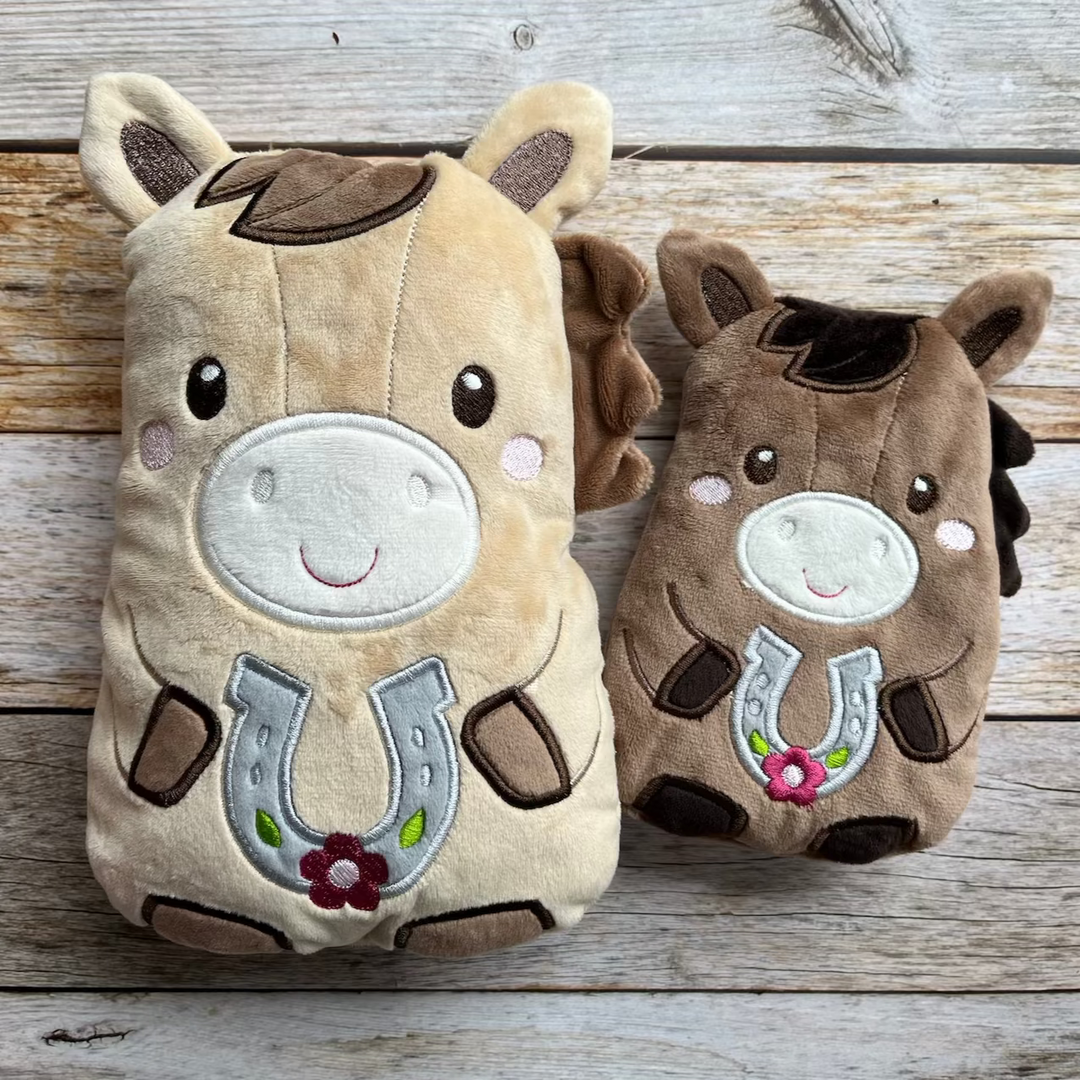 Pony ITH - Wärmflaschenbezug/Kirschkernkissen, Kuscheltier/Spieluhrkörper