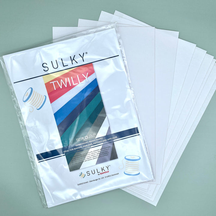 Sulky Twilly 8 Bögen 19,5 x 30 cm – Material zum Sticken von Aufnähern und Patches