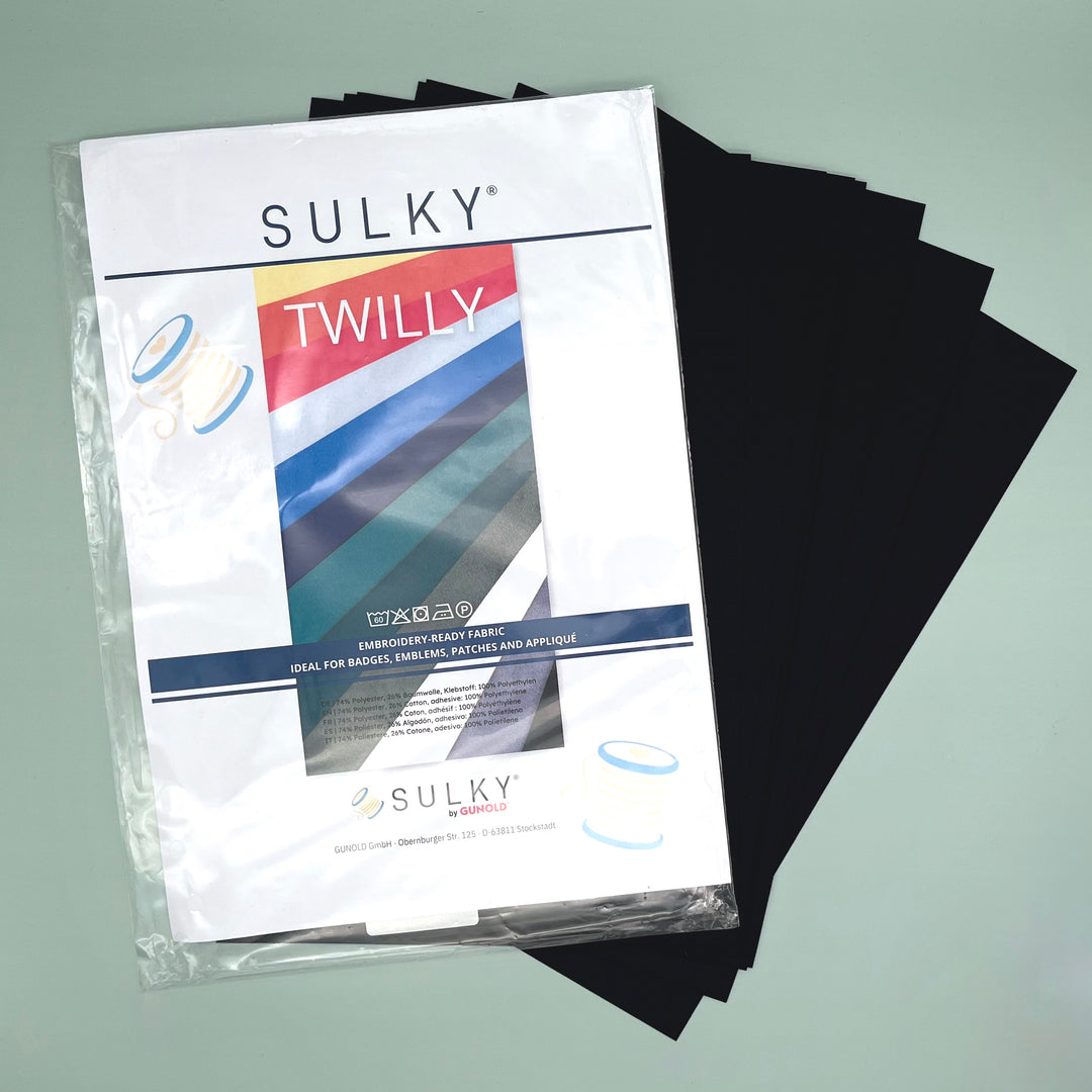 Sulky Twilly 8 Bögen 19,5 x 30 cm – Material zum Sticken von Aufnähern und Patches