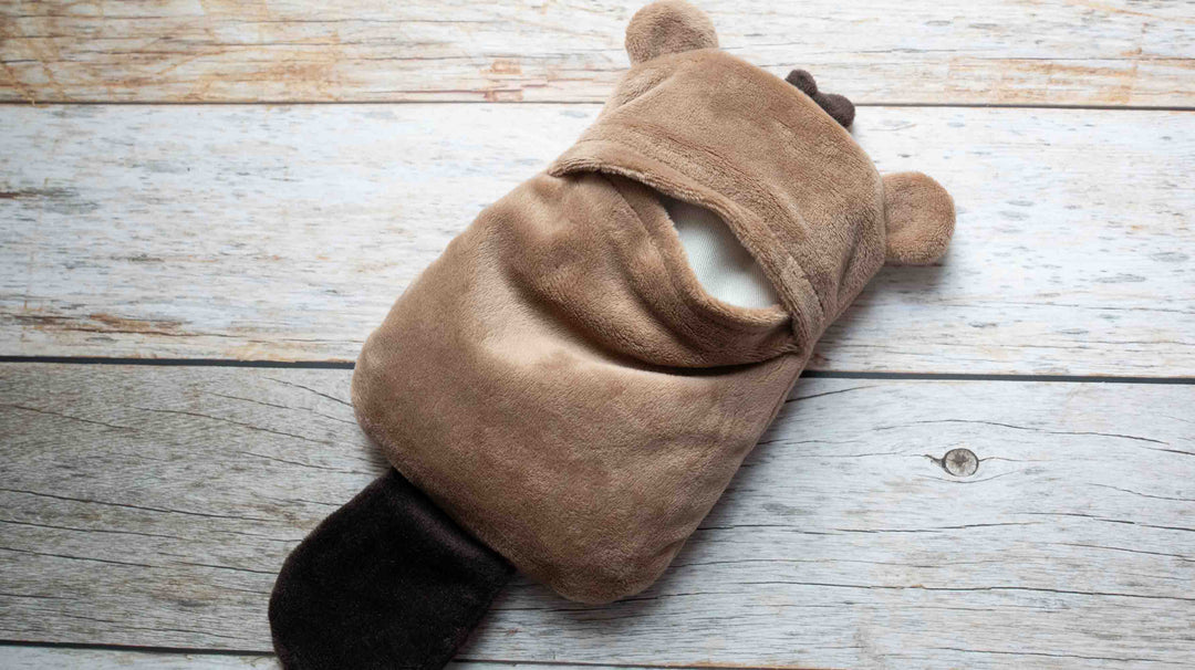 Biber ITH - Wärmflaschenbezug/Kirschkernkissen, Kuscheltier/Spieluhrkörper
