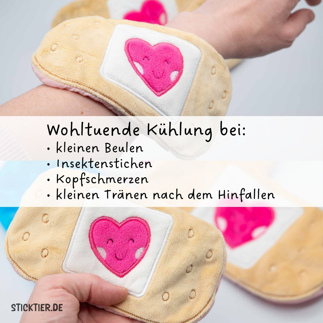  Kühlkompresse Überzug selbstgemacht mit der Stickmaschine