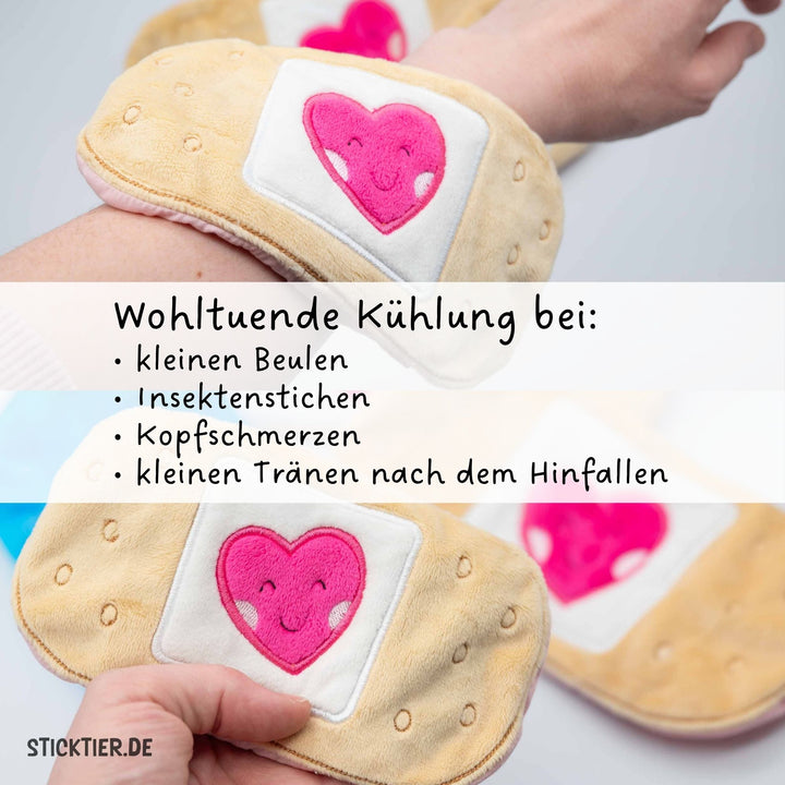 Kühlkompresse Überzug selbstgemacht mit der Stickmaschine