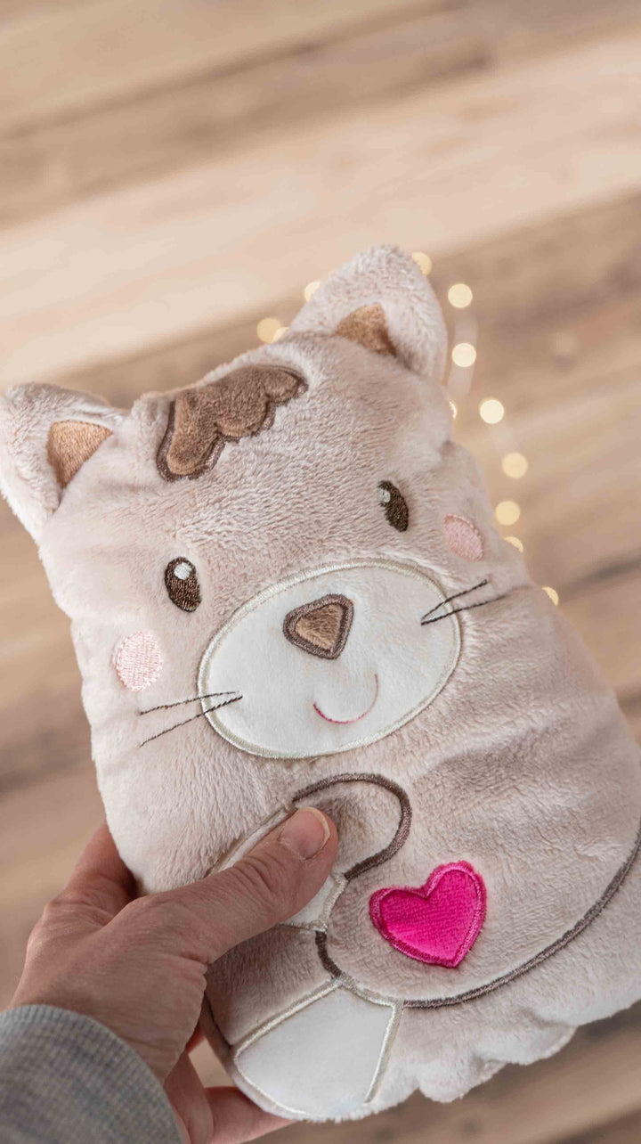 Katze ITH - Wärmflaschenbezug/Kirschkernkissen, Kuscheltier/Spieluhrkörper
