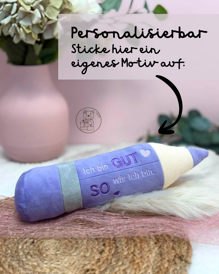 ITH Stickdatei Plüsch Buntstift