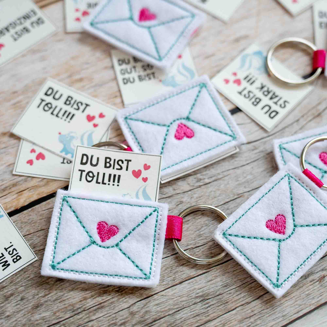 ITH Stickdatei aus Stickfilz, mini Briefumschlag für die Stickmaschine
