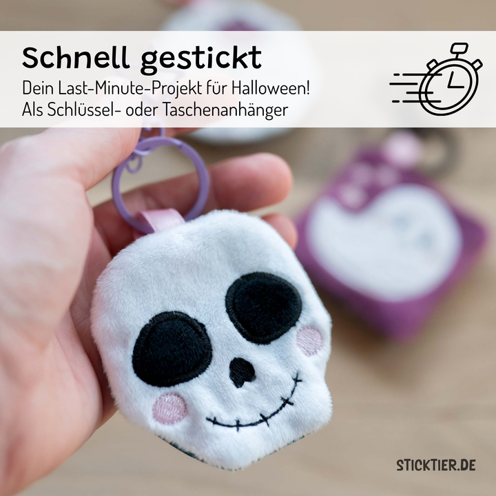 Stickdatei ITH Halloween schnell gestickt - Last-minute-Geschenkidee