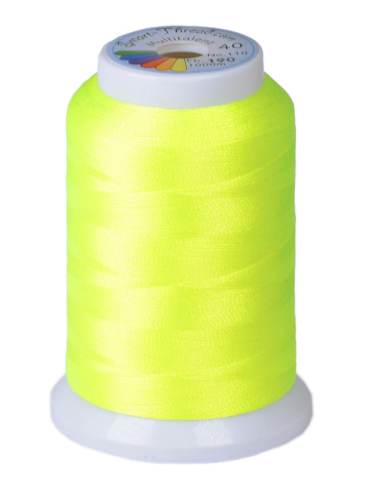 Neon Stickgarn Multitalent® 40 – 1000 m | Leuchtendes Stickgarn von Smart-Thread