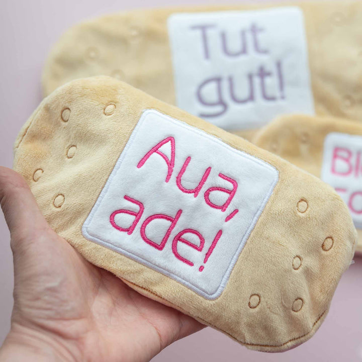 ITH-Stickdatei Trostpflaster - 3 Sprüche - Bezug für Kühl- &amp; Wärmekissen