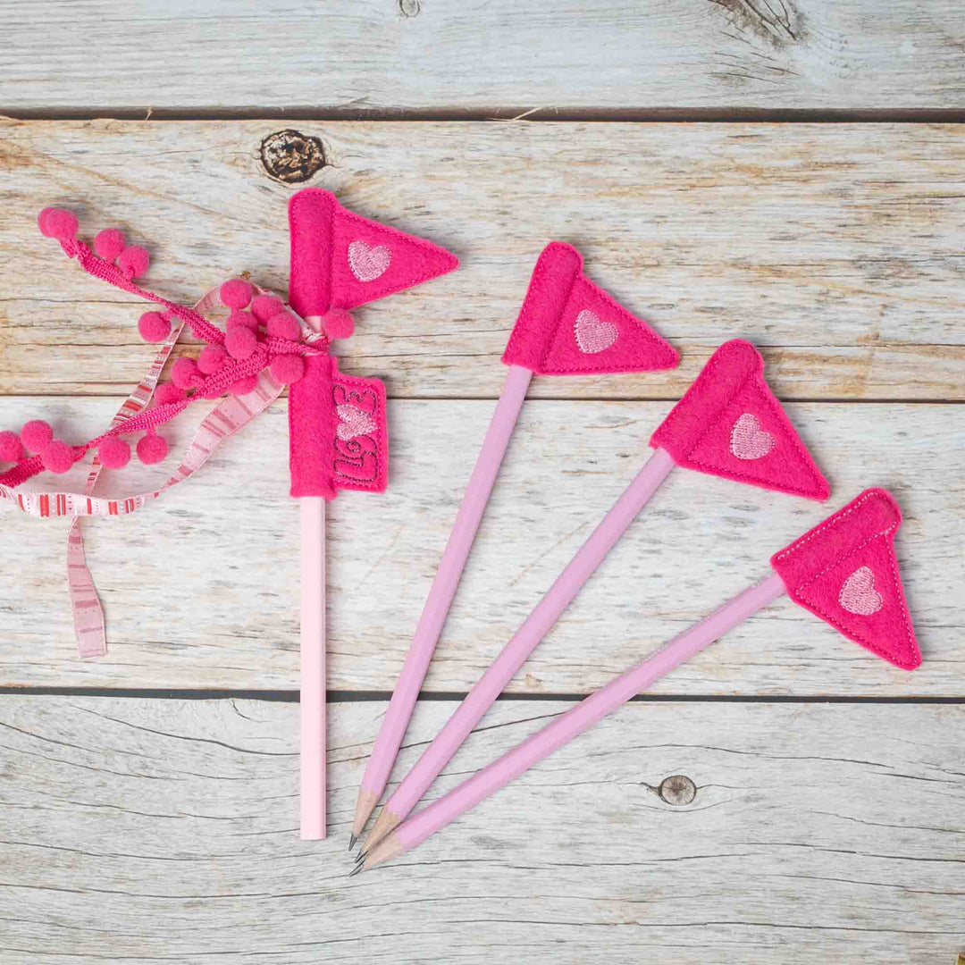 ITH Stickdatei Stiftetopper Valentinstags Set