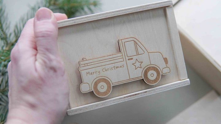 Laserdatei – Weihnachtsauto (SVG, PNG, DXF)