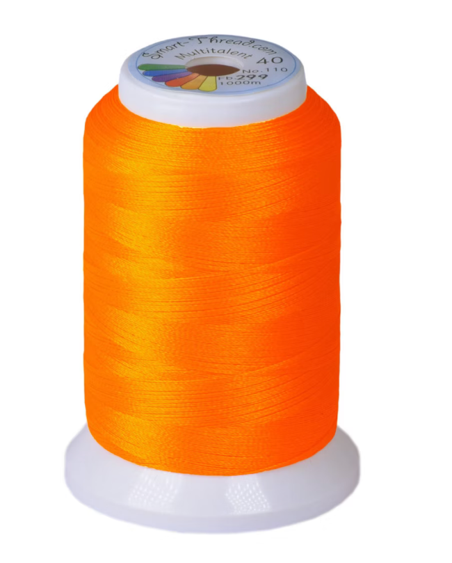 Neon Stickgarn Multitalent® 40 – 1000 m | Leuchtendes Stickgarn von Smart-Thread