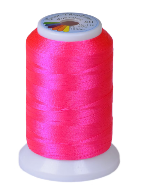 Neon Stickgarn Multitalent® 40 – 1000 m | Leuchtendes Stickgarn von Smart-Thread