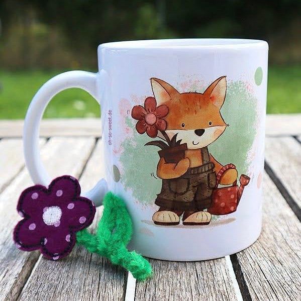 Digistamp Garten Fuchs Tasse