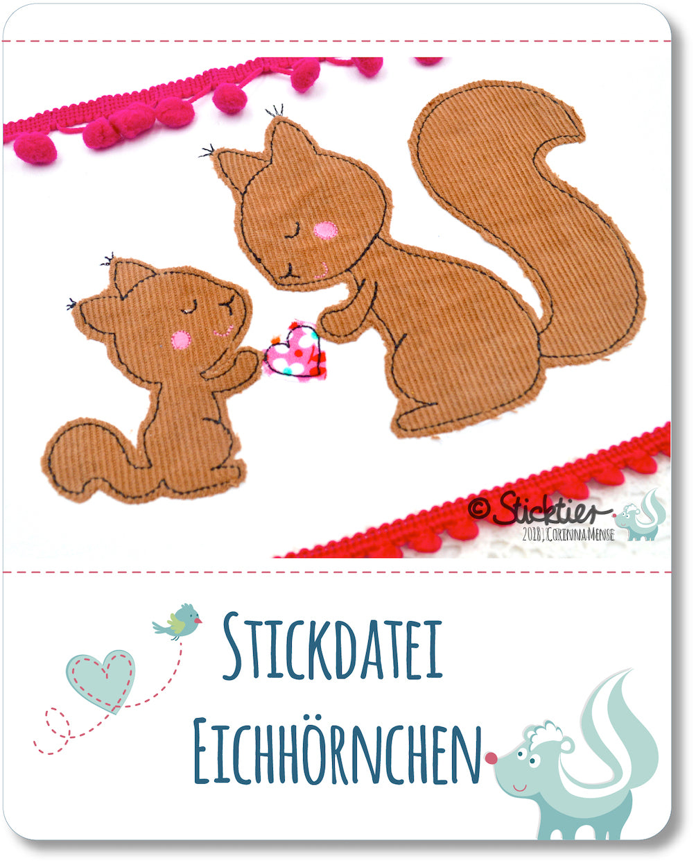 Stickdatei Eichhörnchen - Sticktier