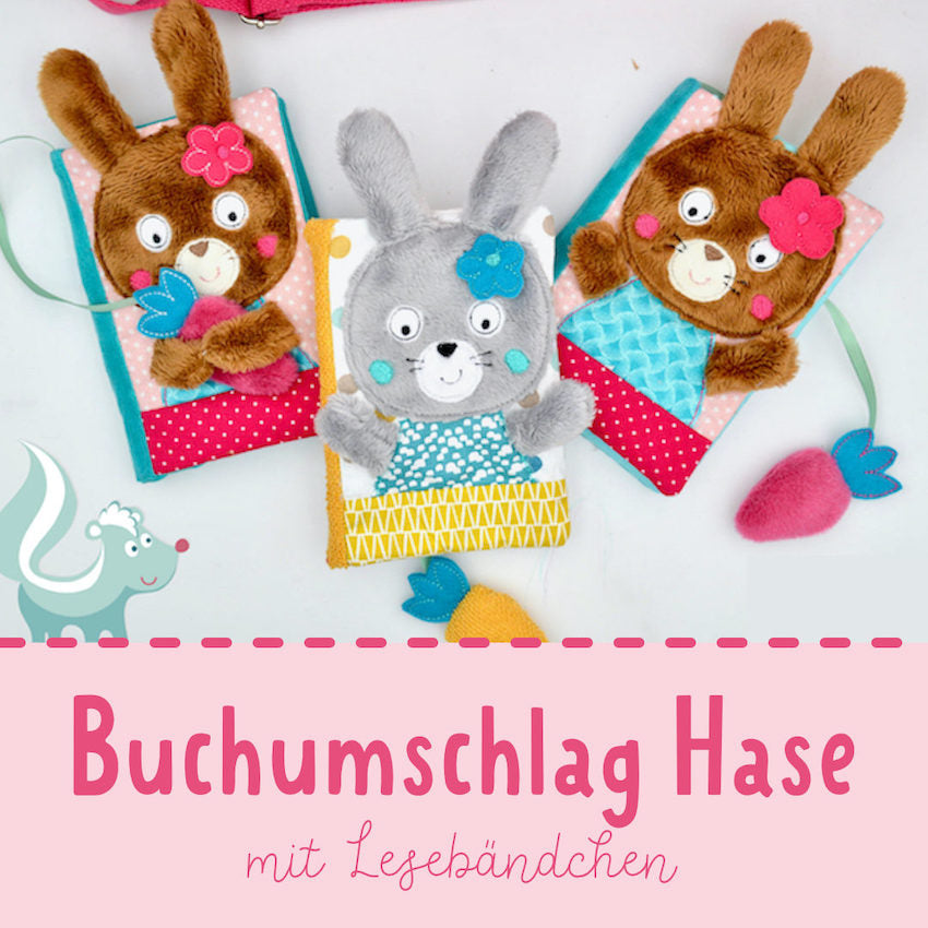 ITH Stickdatei Buchhülle Hase Oster Stickdatei