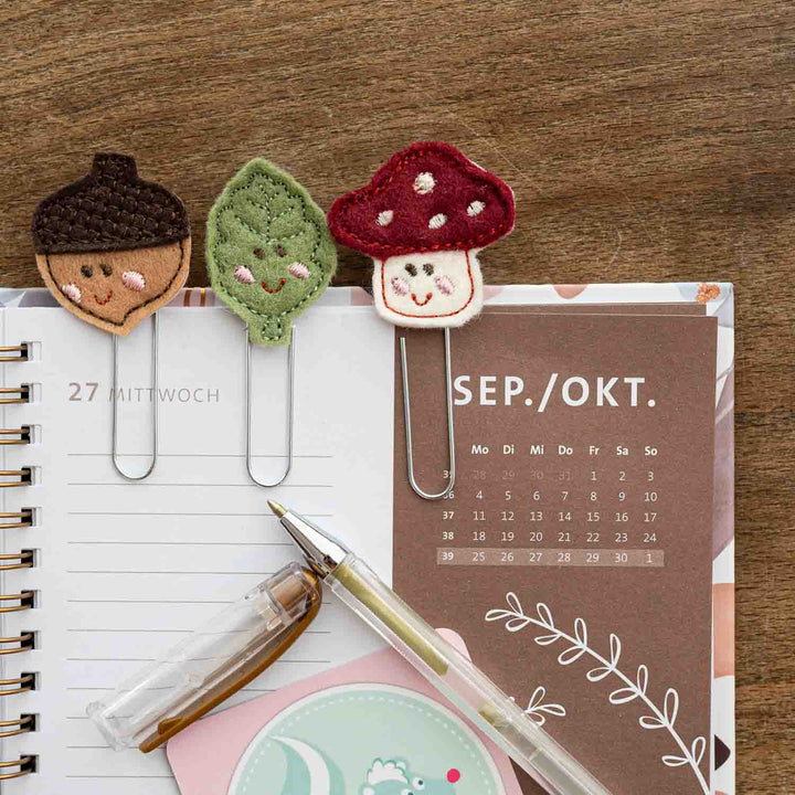 Planner Clips Herbst-Motive - Sticktier