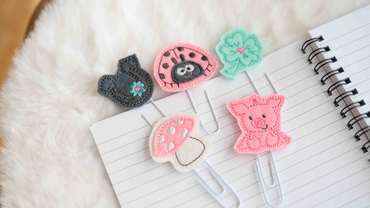 Planner Clips Glücksbringer Stickdatei