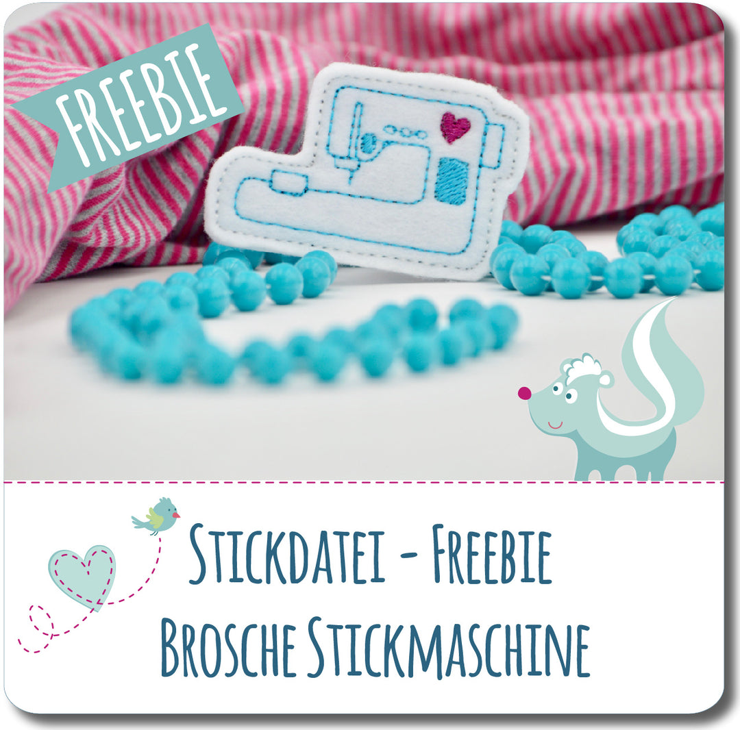 ITH Stickdatei Freebie Stickmaschine gestickt.