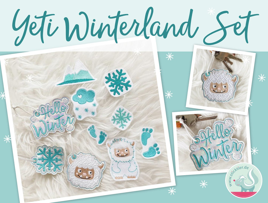 Yeti Stickdatei Set von Sticktier