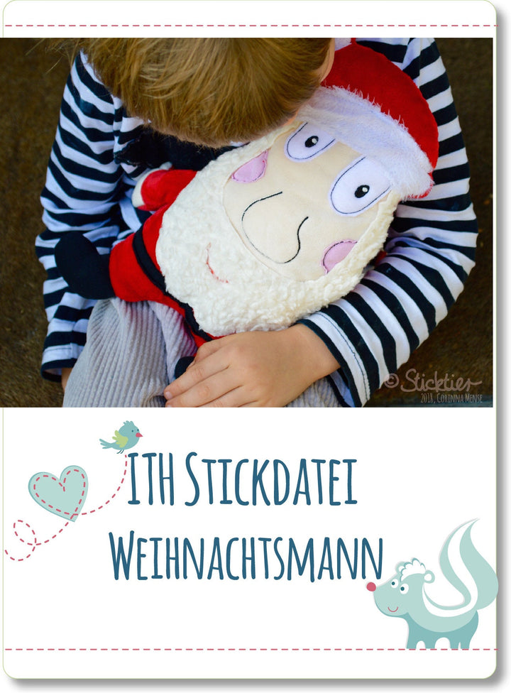 Weihnachtsmann ITH Stickdatei - Sticktier