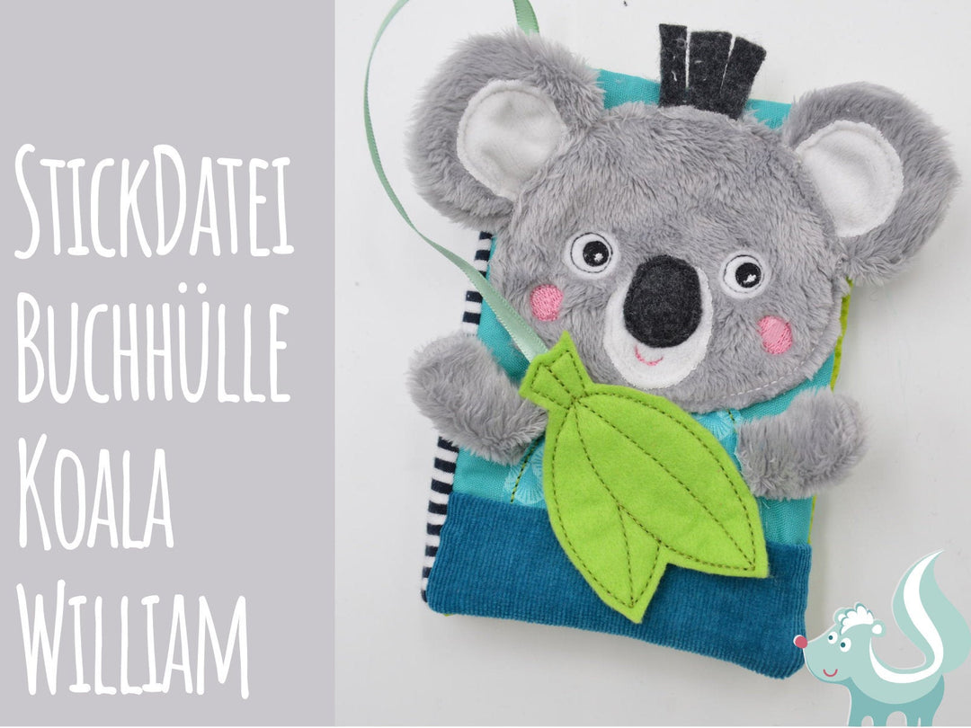 ITH Stickdatei Buchhülle, Buchumschlag Koala - Sticktier