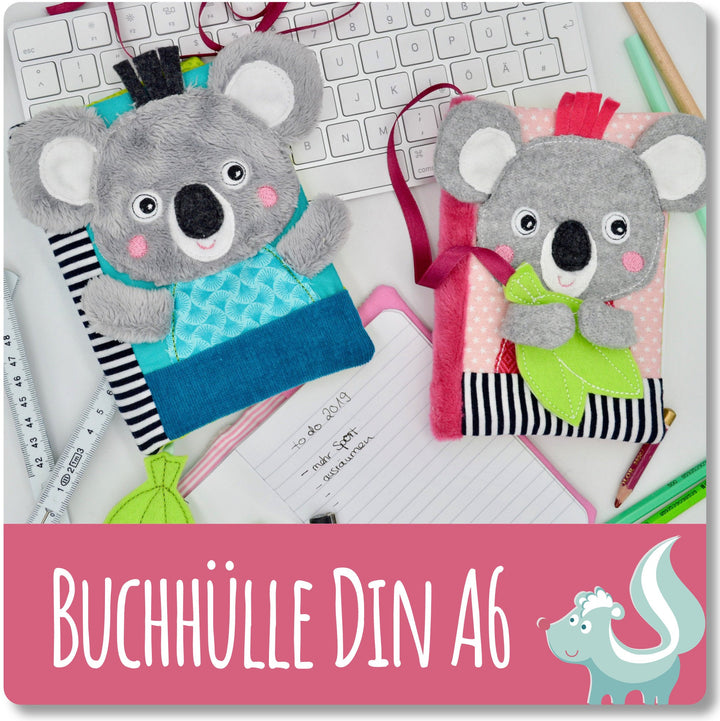 ITH Stickdatei Buchhülle, Buchumschlag Koala - Sticktier