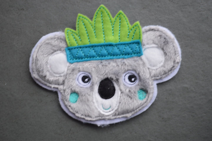 Stickdatei Koala Bär Kopf mit Krone - Sticktier