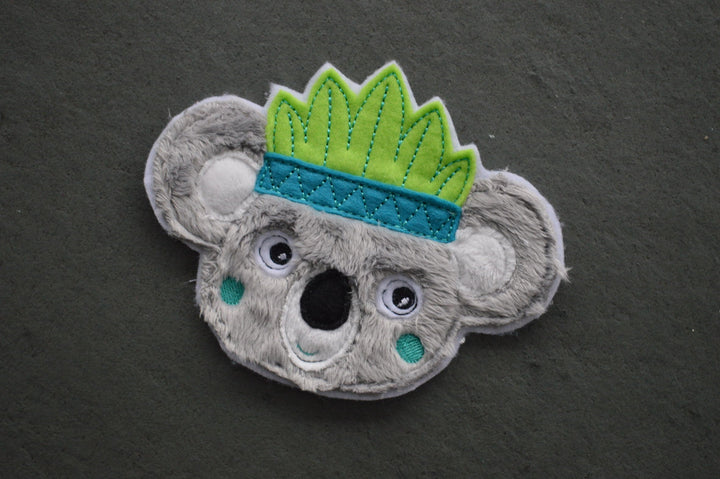 Stickdatei Koala Bär Kopf mit Krone - Sticktier